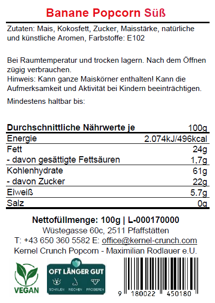 Bananen Popcorn