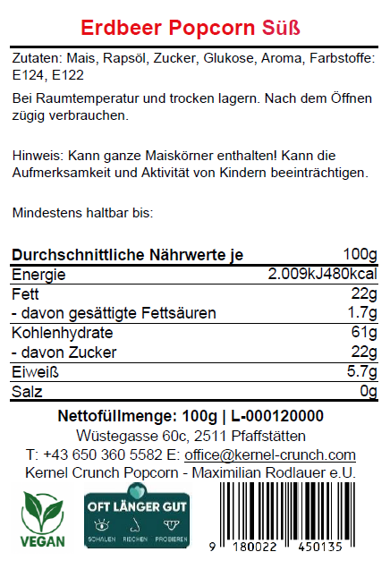 Erdbeer Popcorn