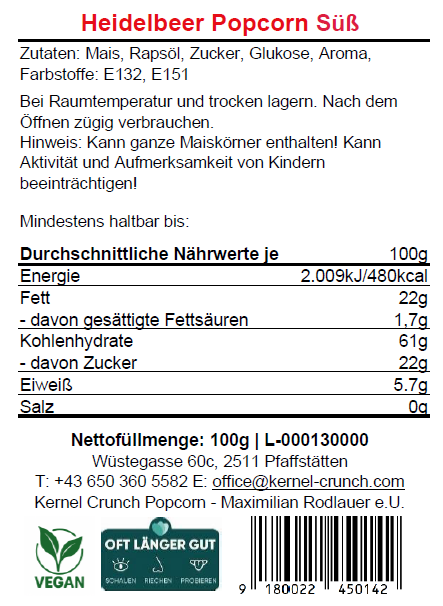 Heidelbeer Popcorn